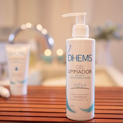 DHEMS Gel Limpiador Para Pieles Grasas Limpiador en espuma suave, pieles con tendencia acnéica. Limpia en profundidad eliminando la suciedad y el exceso de sebo (Gel Limpiador)