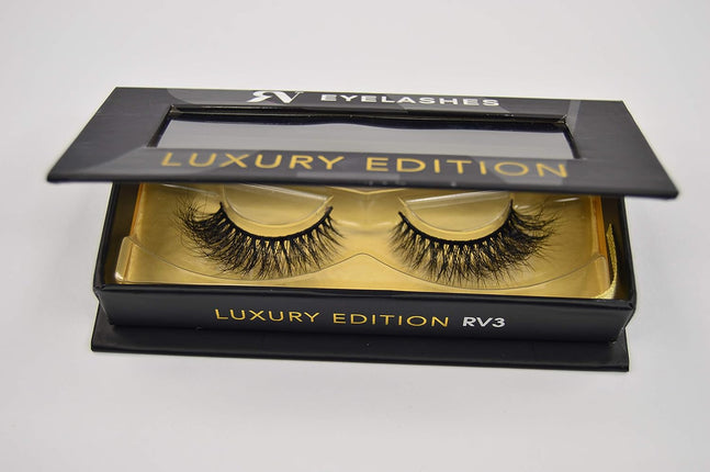 Mink Professional Eyelashes, natural eyelashes, 3D Eyelashes, Reusable Eyelashes (Mink RV3)