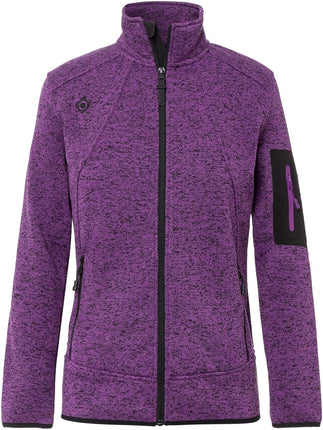 Izas Dimasa Women's Full Zip Knit Fleece Sweatshirt (Large, Purple)