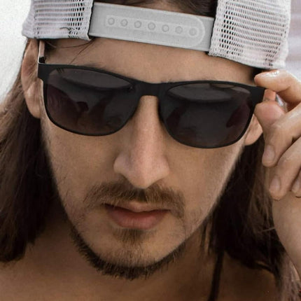 Fento Albura Gafas de sol hechas a mano de madera y metal, varios estilos (negro, teca)
