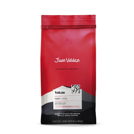 JUAN VALDEZ Strong Colombian Fairtrade JV Volcan whole bean Ground Coffee | Café Colombiano 16 oz