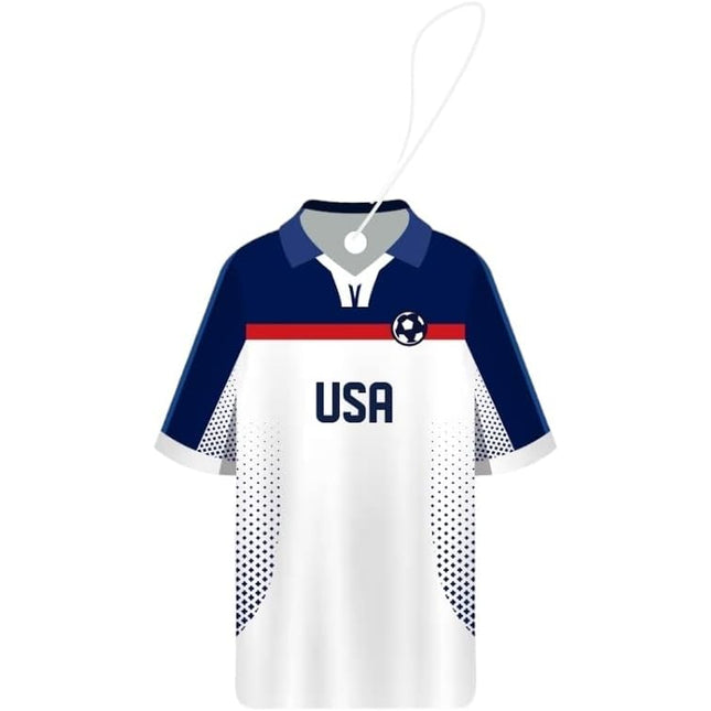 Sport Fresh Car Air Freshener – Soccer Jersey Assorted – USA Vanilla Black