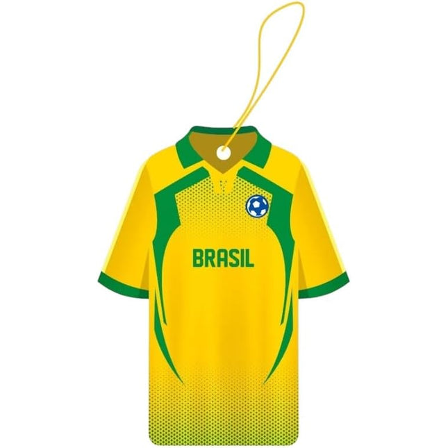 Sport Fresh Car Air Freshener – Soccer Jersey Assorted– Brasil black crystal