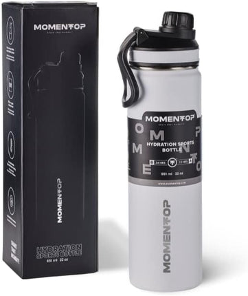 MOMENTOP Hydration Bottle  40 oz White
