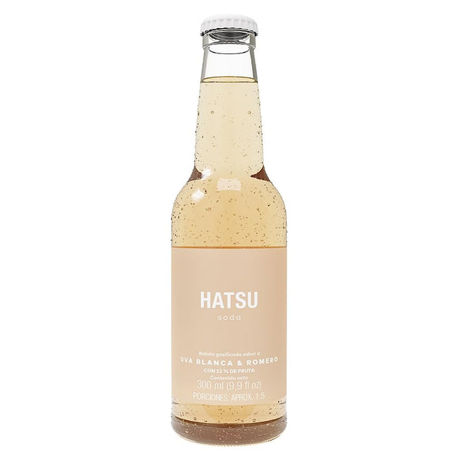 HATSU Soda, No artificial colors, 10 fl oz  White Grape & Rosemary