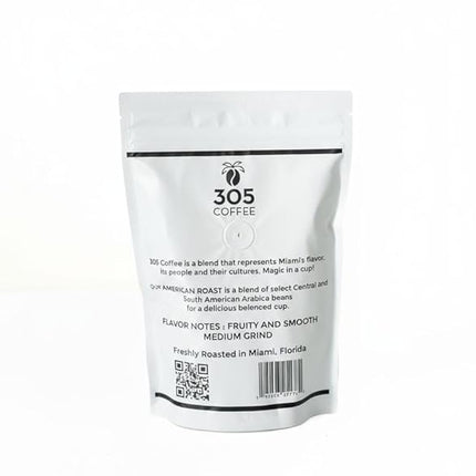 305 Coffee Miami Blend Ground Coffee – Premium American Roast, 10 oz (Medium Roast, Ground)