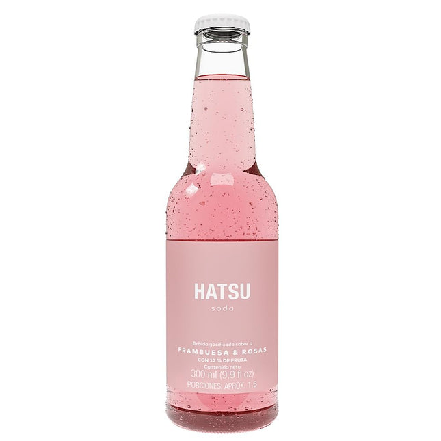 HATSU Soda, No artificial colors, 10 fl oz  Raspberry and Rose