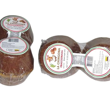 CHINGONA Colombian Panela Sugarcane, 100% Natural Unrefined, Whole Brown Sugarcane (2-Pack of 16 oz Fractions)