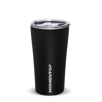 MOMENTOP Vasos aislados para bebidas y cócteles, 24 horas fríos y 12 horas calientes, sin BPA, sin condensación, acero inoxidable de grado profesional, a prueba de fugas, doble pared, taza térmica (18 oz, azul)
