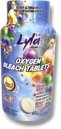 LYLA 3X Oxygen Bleach Tablets – 42 Count, Color-Safe Laundry Stain Remover & Brightener