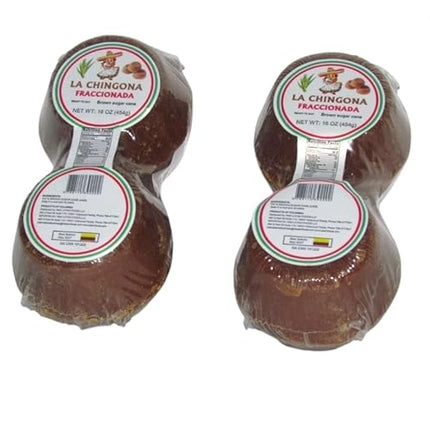 CHINGONA Colombian Panela Sugarcane, 100% Natural Unrefined, Whole Brown Sugarcane (2-Pack of 16 oz Fractions)