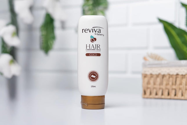 Reviva Coconut Hair Conditioner – Moisturizing Cream with Natural Ingredients, 7.94 fl oz