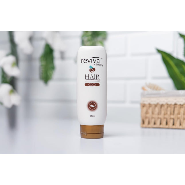 Reviva Coconut Hair Conditioner – Moisturizing Cream with Natural Ingredients, 7.94 fl oz