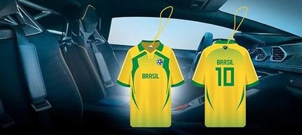 Sport Fresh Car Air Freshener – Soccer Jersey – Brasil Vanilla Black