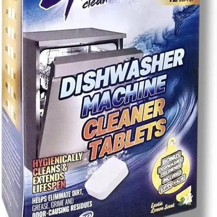 LYLA 3X Dishwasher Cleaner Tablets – 12 Pack, Deep Cleaning & Descaling