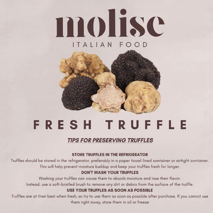 Centro Tartufi Molise Fresh Italian Black Autumn Truffles, Burgundy Truffles (1.6 OZ)
