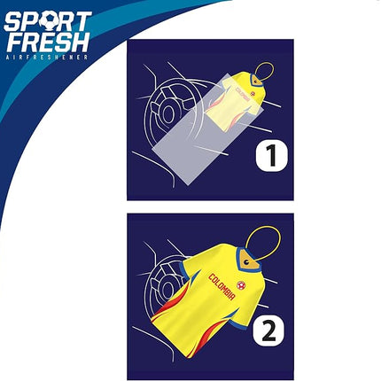 Sport Fresh Car Air Freshener – Soccer Jersey Assorted Pack (12 Units) – Long Lasting