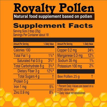 Royalty Pollen Polen de abeja 7 OZ
