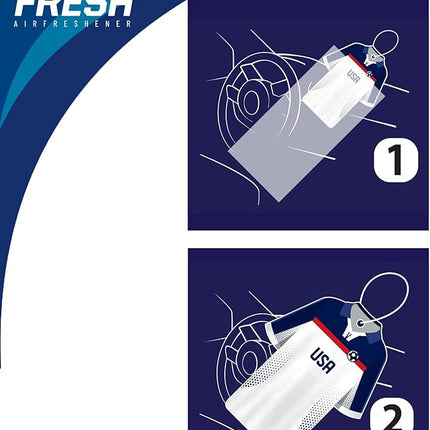 Sport Fresh Car Air Freshener – Soccer Jersey Assorted – USA Vanilla Black