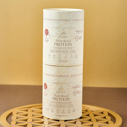 AYRA Proteína natural de sabor a vainilla a base de plantas con sacha Inchi + cacay