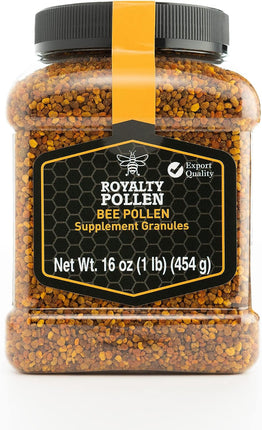 Realeza Polen Polen de abeja | Polen de abeja 100% puro y natural | Superalimento lleno de antioxidantes, proteínas, vitaminas | Apto para abejas, sin gluten, 16 onzas 