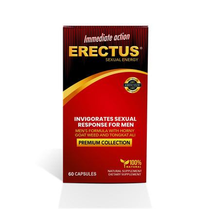 Erectus Premium Collection Natural Supplement Capsules made with Horny Goat Weed and Tongkat Ali