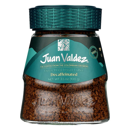 Juan Valdez Instant Decaffeinated Freeze Dried Coffee 3.5 OZ iofilizado