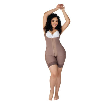 Renova Faja de alta compresión, control de barriga de cintura alta, moldeador de cuerpo completo para mujer Body de compresión (Cocoa Beaute, grande)