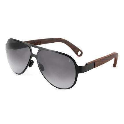 Fento Kaveli Metal Wood Sunglasses (TEAK SILVER)