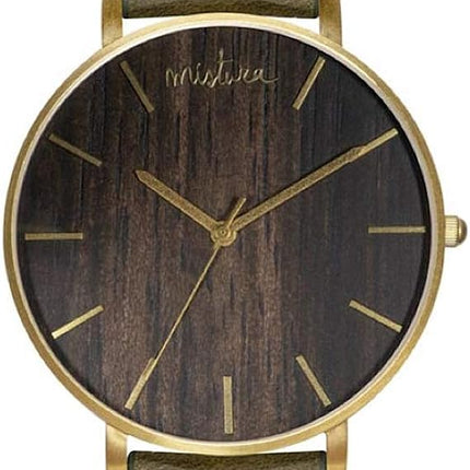 Reloj de madera Mistura Manta, reloj hecho a mano (Ejército/Números)