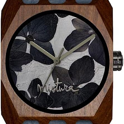 Relojes Mistura Volkano hechos a mano. Estilos surtidos (flores negras marinas)