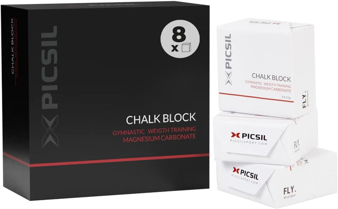 PICSIL Chalk Block - Magnesio en Bloque o Polvo para Gimnasia, Escalada, Levantamiento de Pesas, Barra de Baile, Crosstraining. Consigue el mejor agarre en todas tus actividades (1KG)
