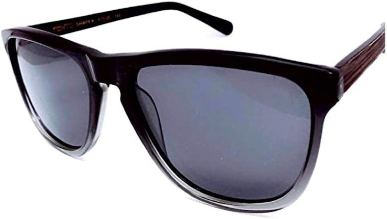 Fento Handmade Woman Man Shapper  Pearl Acetate Wood Lenses Grey Polarized