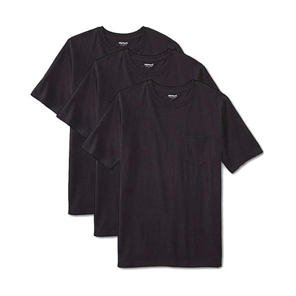 DieHard Men's Pocket T-Shirt (Black, L) (Pack of 3)