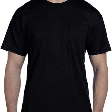 DieHard Men's Pocket T-Shirt (Black, L) (Pack of 3)