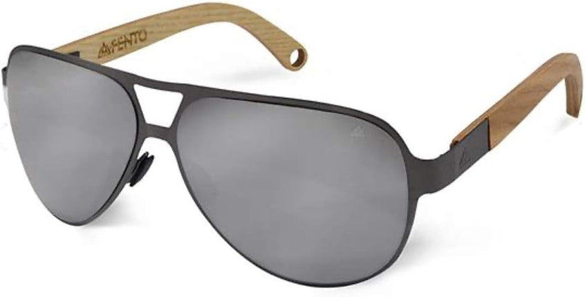 Gafas de sol de madera y metal hechas a mano con diseño Fento Kaveli. Estilos variados (plata, fresno)