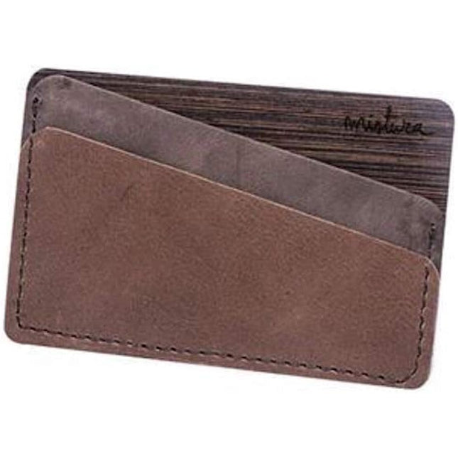 Mistura Credit Card Holder wood and leather