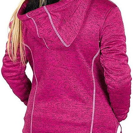 Izas Guara Women's Hooded Fleece Jacket (Large, Fuchsia/Black)