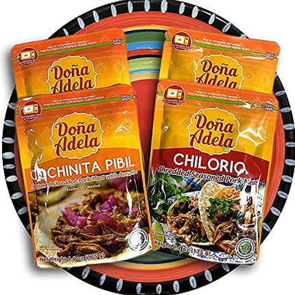Doña Adela Paquete de degustación de tazones Burrito Listo para Comer, Comida Mexicana, sin conservantes, sin necesidad de refrigerar (Burrito Bowl Rojo 2 Pack)