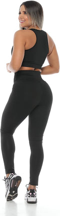 PRECISSA Sport Leggings for Woman. Assorted Colors. (as1, Alpha, m, Regular, Regular, Black)