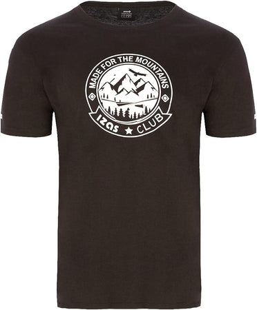 Izas Zurich Men Short Sleeve Tshirt, Active wear (Black, Large)