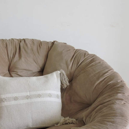 Decorative Handmade Mexican Pillow Cover .Assorted Colors (Beige)