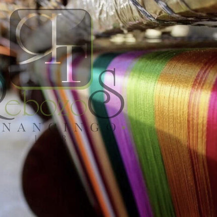 Mexican Handmade Colorful Shawl, Pashmina unique designs (Green)