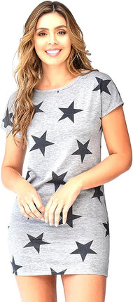 D´Lunaas Womens sleepwear, cute slip dress and nightgown, comfy sleepwear. Assorted styles. (LARGE, 28034 GREY)