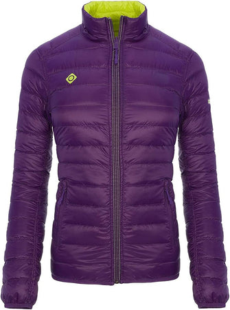 Izas Noosa Women's Padded Down Jacket (Medium, Grape/Lime)