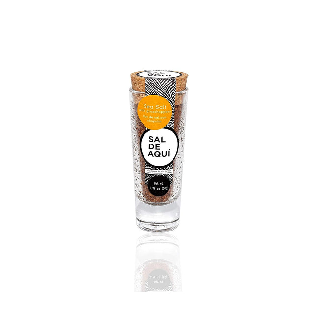 Handcrafted Sea Salt, Agave Worm Salt, Chapulin Salt and Hot peppers and citrics Salt. 50 gr (CHAPULIN SALT)