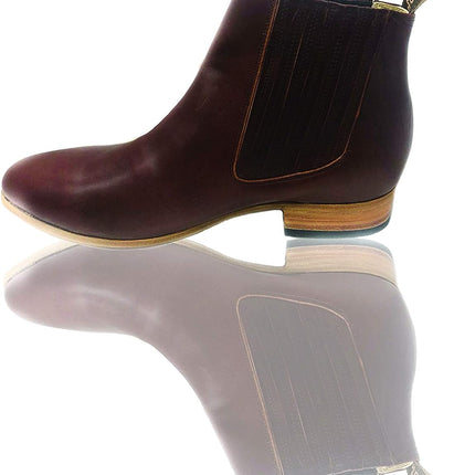 ARAGON CHELSEA BOOTS, Ankle Leather Boots, Men’s Boots. CLASSIC MODEL. (US MEN 10, BURGUNDY)