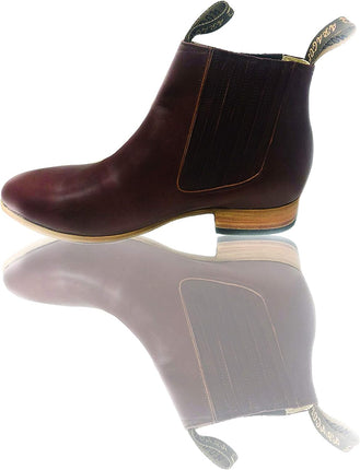 ARAGON CHELSEA BOOTS, Botines Piel, Botas Hombre. MODELO CLÁSICO. (MEN 10 DE EE. UU., BURDEOS)