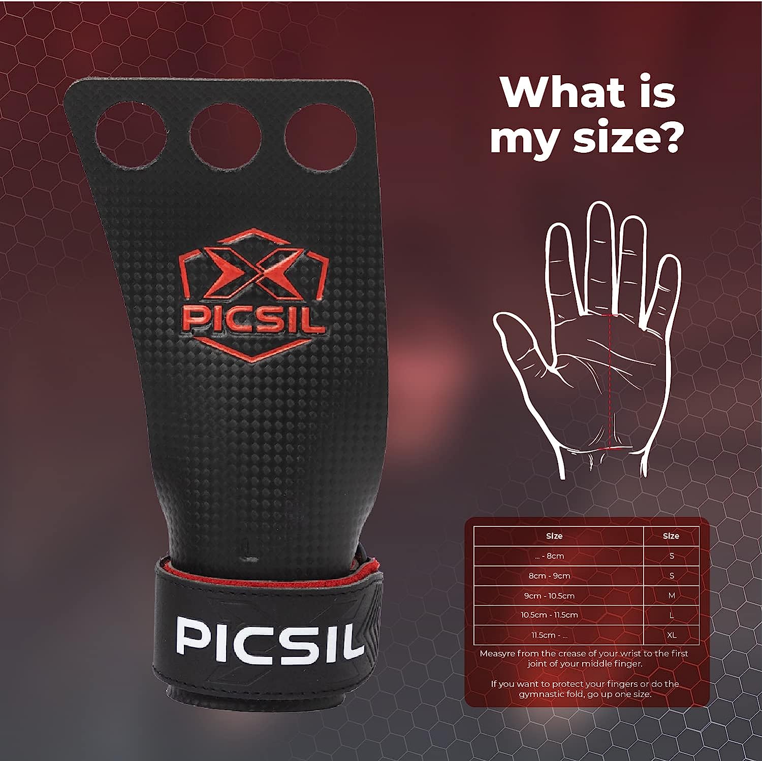 PICSIL Heron Handgrepen – Voor Gebruik met en zonder Magnesium – Fitness Grips met Polsbanden & Tas – Voor WOD, Crosstraining & Calisthenics (Fern, G PICSIL Heron Handgrepen – Voor Gebruik met en zonder Magnesium – Fitness Grips met Polsbanden & Tas – Voor WOD, Crosstraining & Calisthenics (Fern, G