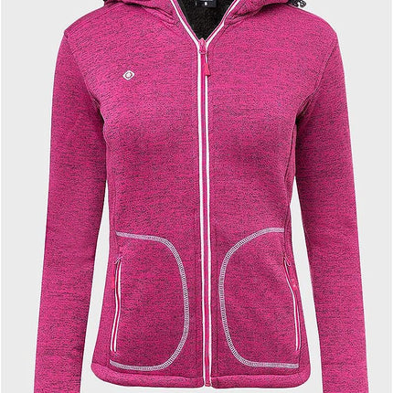 Izas Guara Women's Hooded Fleece Jacket (Large, Fuchsia/Black)